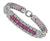 Estate 3.79ct Diamond 6.99ct Ruby Platinum Bracelet