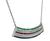 Round Cut Diamond Square Cut Sapphire Ruby and Emerald 18k White Gold Pendant Necklace