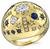 Vintage 1.80ct Diamond Sapphire Bombe Ring