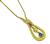 Pear Shape Pink Yellow and Blue Sapphire Round Cut Diamond 18k Yellow Gold Pendant Necklace