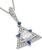 Estate 0.90ct Diamond Sapphire Star of David Pendant Necklace