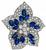 Estate 6.50ct Sapphire 3.00ct Diamond Star Pin