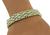 Round Cut Diamond Two Tone 14k Yellow and White Gold Panthere Style Bracelet