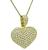 Estate 3.00ct Diamond Gold Heart Pendant