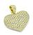 Round Cut Diamond 18k Yellow Gold Heart Pendant