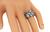 Round Cut Black and White Diamond 14k White Gold Ring