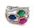 Multi Color Stone Diamond Gold Ring