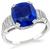 Vintage EGL Certified 4.60ct Natural Sapphire Diamond Engagement Ring