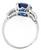 Sapphire Diamond Platinum Engagement Ring