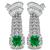 Estate 12.00ct Diamond 5.00ct Colombian Emerald Chandelier Earrings