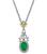 Estate 4.00ct Emerald 4.40ct Yellow and White Diamond Pendant Necklace