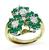 Estate 1.00ct Diamond 1.00ct Emerald Gold Ring