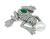 Estate 3.50ct Diamond 1.00ct Emerald Pearl Frog Pin