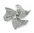 14k Gold Diamond Emerald Pin