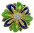 1960s 0.40ct Diamond Enamel Flower Pin