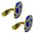 14k Yellow Gold Enamel Cufflinks