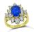 Estate GAL Certified 3.20ct Sapphire 1.00ct Diamond Ring