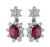 Garnet Diamond Earrings