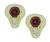 Estate 5.00ct Garnet 1.75ct Diamond Gold Earrings