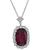 Estate 4.30ct Garnet 1.26ct Diamond Pendant Necklace