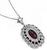 Platinum Diamond Garnet Necklace