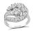 Estate GIA 0.64ct Center Diamond 1.30ct Side Diamond Cocktail Ring