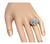 Round Baguette and Marquise Cut Diamond Platinum Ring