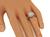 Emerald and Round Cut Diamond 14k White Gold Engagement Ring by Fana