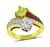 GIA Certified 0.94ct Diamond 1.01ct Fancy Yellow Diamond Ring