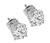 Round Cut Diamond 18k White Gold Studs Earrings