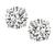 2.08cttw Round Cut Diamond 14k White Gold Stud Earrings