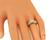 Round Cut Center Diamond Baguette and Round Cut Side Diamond 18k Yellow Gold Engagement Ring