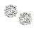 1.10cttw Round Cut Diamond 14k White Gold Studs Earrings