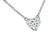 Heart Shape Diamond 14k White Gold Pendant Necklace