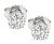 0.60ct and 0.58ct Round Cut Diamond 14k White Gold Studs Earrings