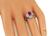 Oval Cut Ruby Baguette Cut Diamond Platinum Ring