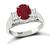 GIA No Heat Ruby Platinum Engagement Ring