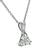 Trilliant Cut Diamond 14k White Gold Pendant Necklace