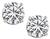 Round Cut Diamond 14k White Gold Studs Earrings