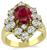 Estate GIA Certified 1.88ct Natural Ruby 2.00ct Diamond Ring