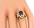 Oval Cut Natural Ruby Round Cut Diamond 18k Yellow Gold Ring