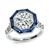 Estate GIA Certified 2.01ct Diamond Sapphire Engagement Ring