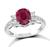 Estate GIA Certified 2.07ct No Heat Ruby 0.59ct Diamond Engagement Ring