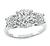 Estate GIA Certified 2.08ct Center Diamond 1.09ct Side Diamond Engagement Ring