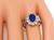 Estate GIA Certified 2.25ct Ceylon Sapphire 0.74ct Diamond Engagement Ring