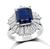 Estate GIA Certified 2.97ct Sapphire 2.04ct Diamond Engagement Ring