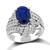 Estate GIA Certified 3.21ct Sapphire 0.76ct Diamond Ring