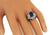 Oval Cut Sapphire Round and Baguette Cut Diamond Platinum Ring
