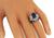 Oval Cut Sapphire Round and Baguette Cut Diamond Platinum Ring