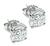 Cushion Cut Diamond 14k White Gold Stud Earrings